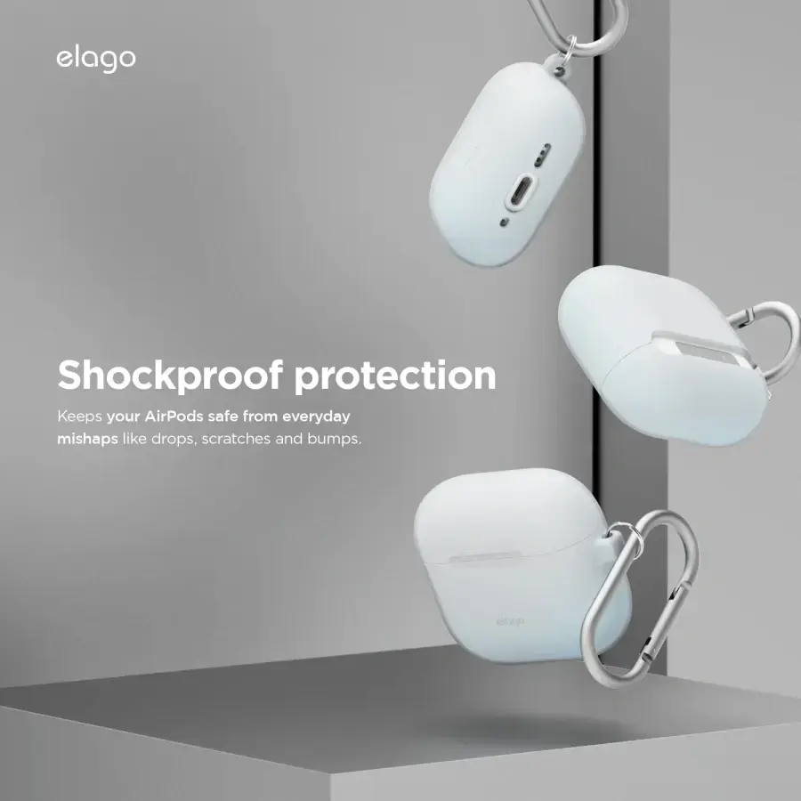 Чехол Elago Silicone Hang for Airpods 4rd Gen - Nightglow Blue (EAP4SC-HANG-LUBL)