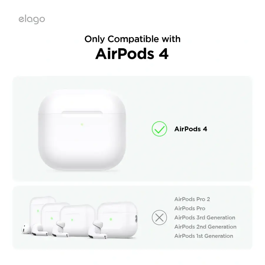 Чехол Elago Silicone Hang for Airpods 4rd Gen - Nightglow Blue (EAP4SC-HANG-LUBL)