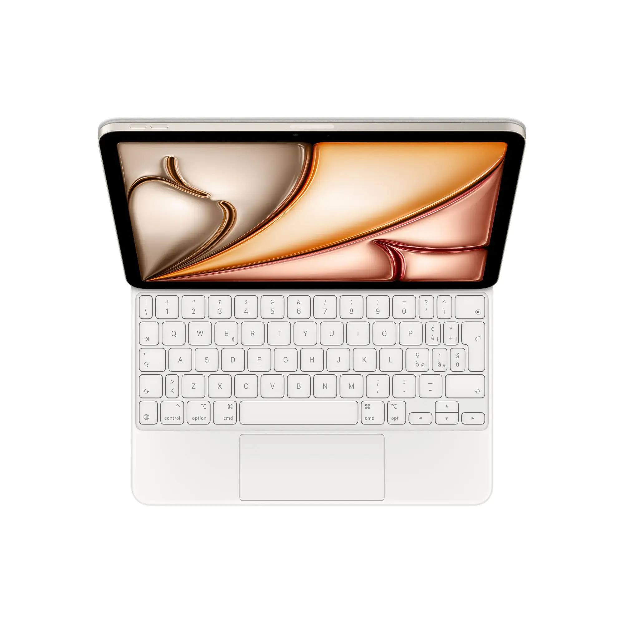 Чохол-клавіатура Apple Magic Keyboard for iPad Air 11" M2 & iPad Air 10.9" & iPad Pro 11" M2 - French - White (MJQJ3F/A) з гравіюванням кирилицею