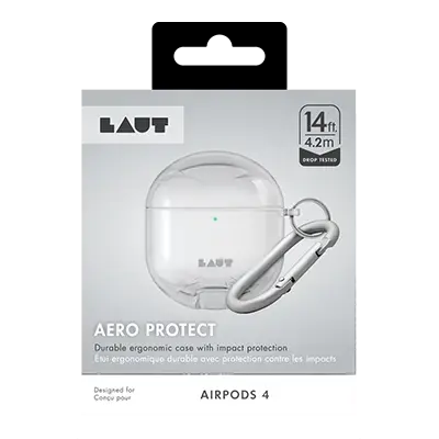 Чехол LAUT AERO PROTECT для AirPods 4 - Transparent (L_AP5_AP_UC)