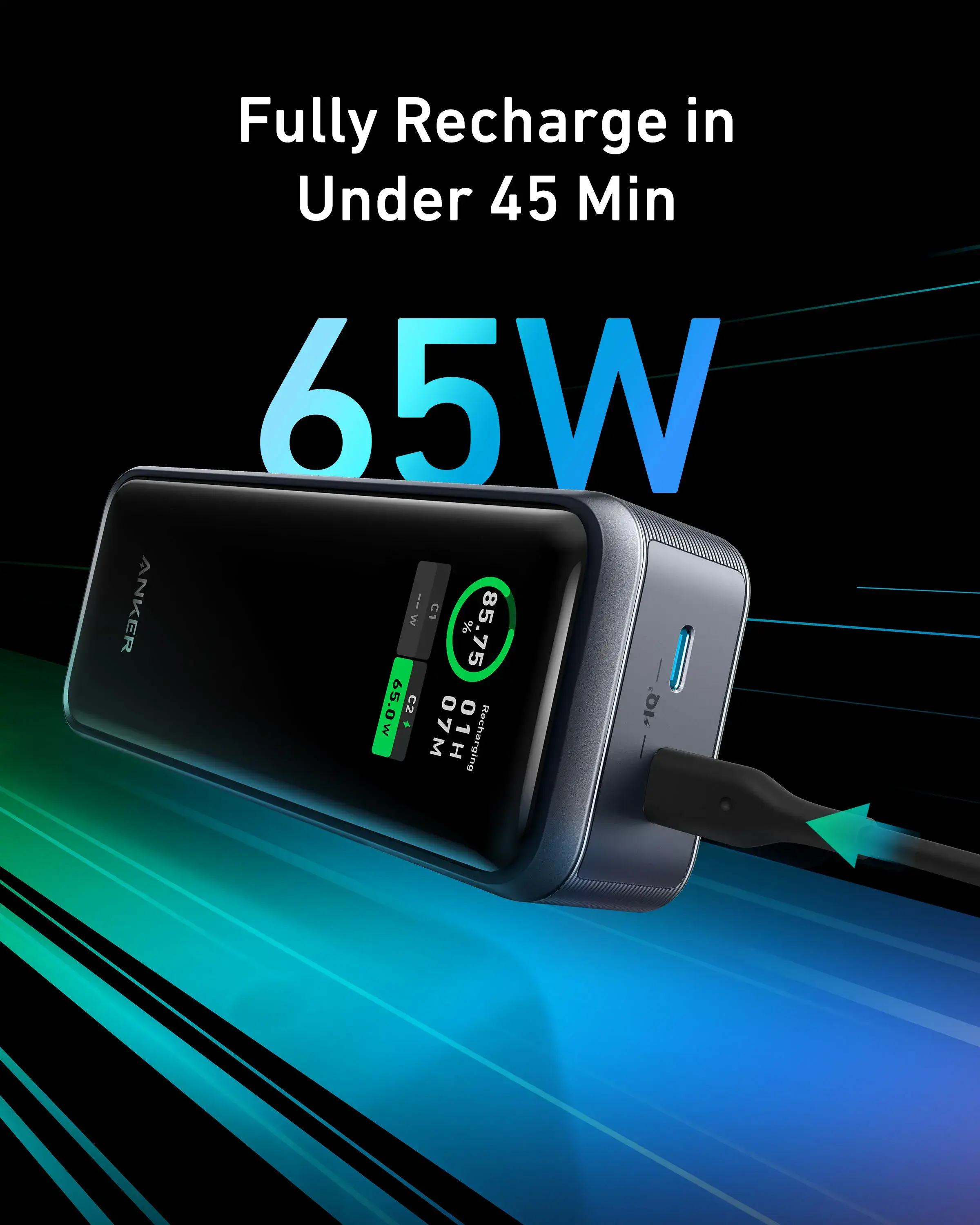 Портативное зарядное устройство для Anker Prime 12000mAh 130W (A1335011)
