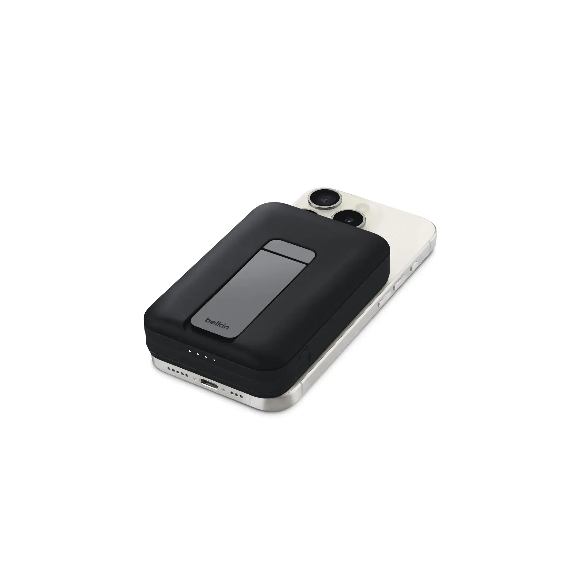 Портативний зарядний пристрій [Power Bank] з MagSafe та підставкою Belkin BoostCharge Pro Magnetic Charging Power Bank MagSafe 10K Qi2 15W + Cable (BPD009dsBK-APL, HRE52)