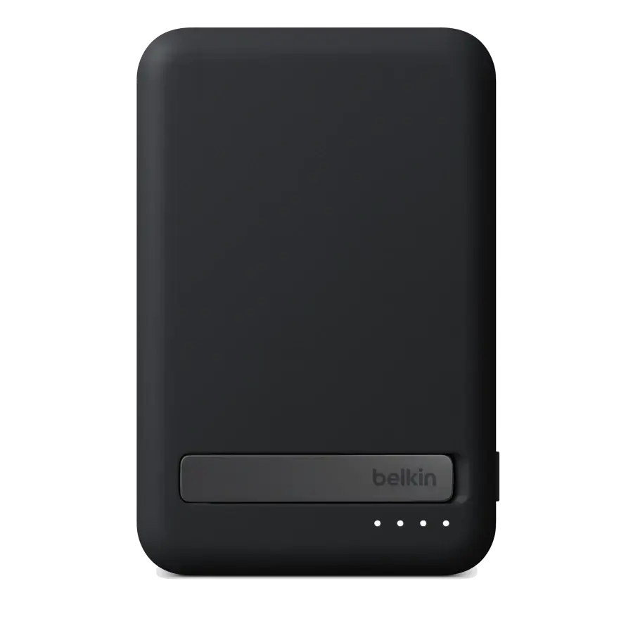 Портативний зарядний пристрій [Power Bank] з MagSafe та підставкою Belkin BoostCharge Pro Magnetic Charging Power Bank MagSafe 5K Qi2 15W - Black (BPD006jqBK-APL, HRX32)