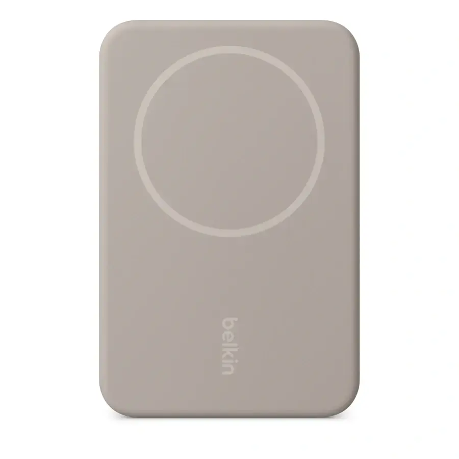 Портативний зарядний пристрій [Power Bank] з MagSafe та підставкою Belkin BoostCharge Pro Magnetic Charging Power Bank MagSafe 5K Qi2 15W - Sand (BPD006jqSD-APL, HRX42)