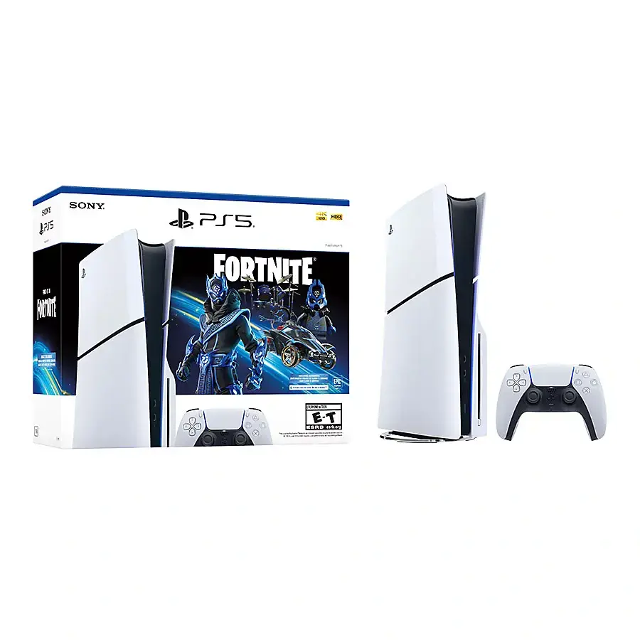 Стаціонарна ігрова приставка Sony PlayStation 5 Slim Blu-Ray 1TB - Fortnite Cobalt Star Bundle (1000045165)