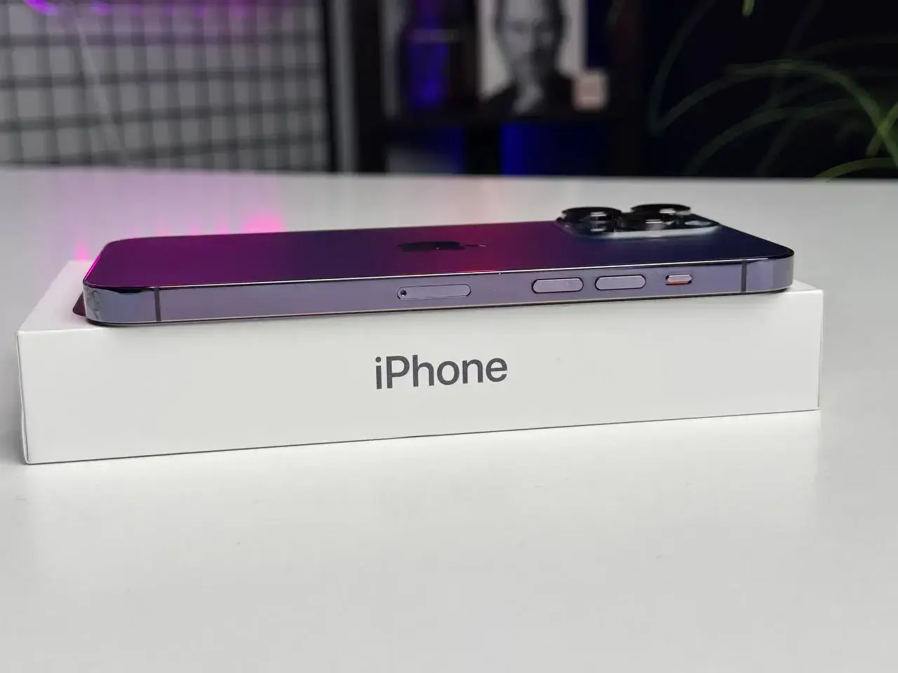Б/У Apple iPhone 14 Pro Max 128GB Deep Purple (MQ9T3) - Состояние: хороший | Аккумулятор: 100% | Комплект: полный | Гарантія: 1 мес.