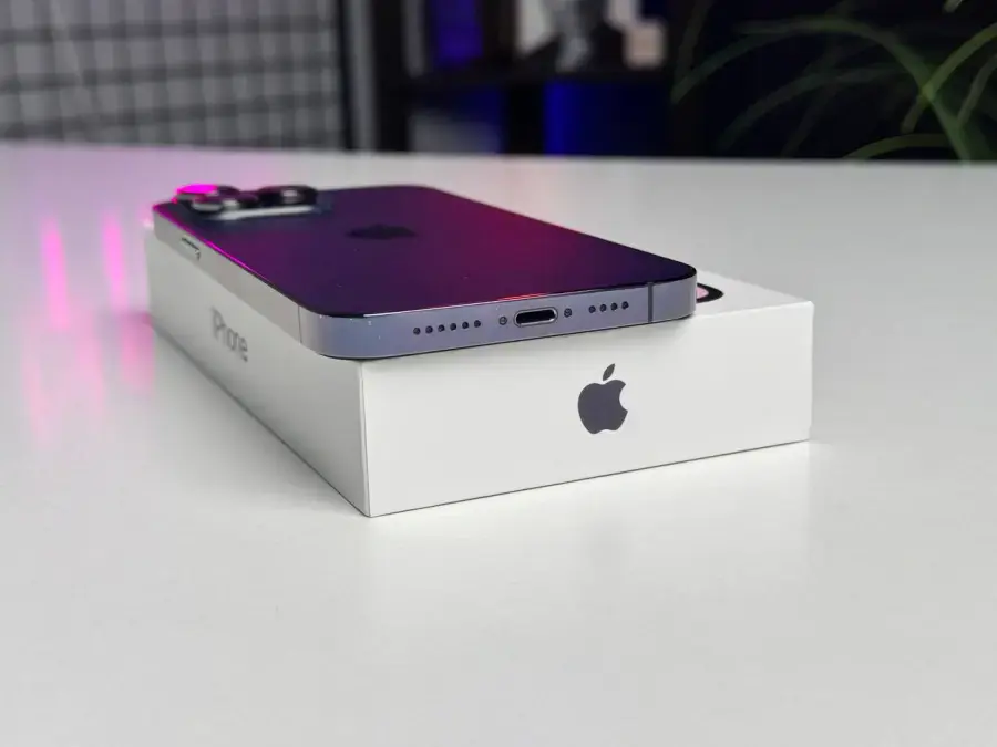 ВЖИВАНИЙ Apple iPhone 14 Pro Max 128GB Deep Purple (MQ9T3) - Стан: гарний | Акумулятор: 100% | Комплект: повний | Гарантія: 1 міс.