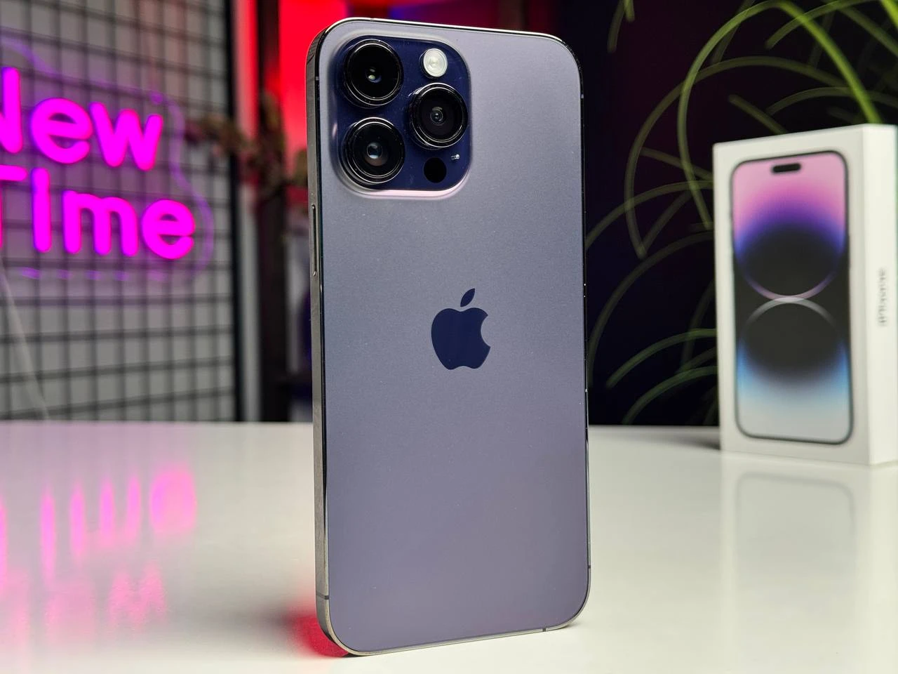 Б/У Apple iPhone 14 Pro Max 128GB Deep Purple (MQ9T3) - Состояние: хороший | Аккумулятор: 100% | Комплект: полный | Гарантія: 1 мес.