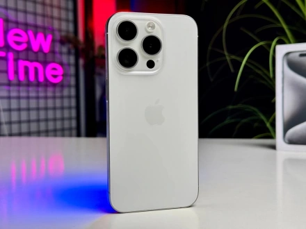 ВЖИВАНИЙ Apple iPhone 15 Pro 1TB White Titanium (MTVD3) - Стан: ідеальний | Акумулятор: 90% | Комплектація: повний | Гарантія: 1 міс.