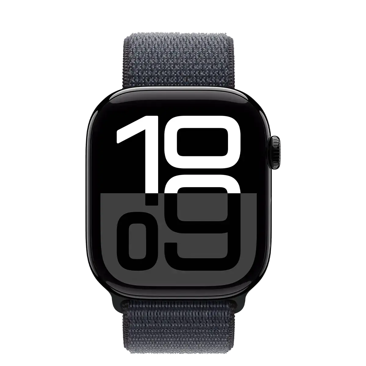 Apple Watch Series 10 GPS + Cellular 42mm Jet Black Aluminum Case with Ink Sport Loop (MWX83)