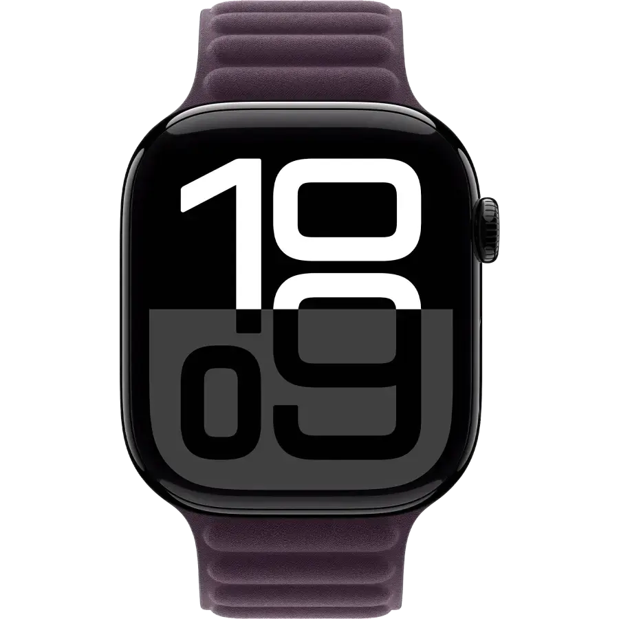 Apple Watch Series 10 GPS + Cellular 46mm Jet Black Aluminum Case with Blackberry Magnetic Link - M/L (MX133+MXWU3)