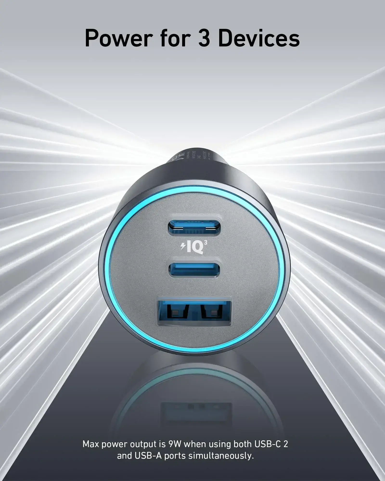 Автомобильное зарядное устройство Anker 535 USB-C Fast Car 3-Port Charger 67W с USB-C Cable (B27310A1)