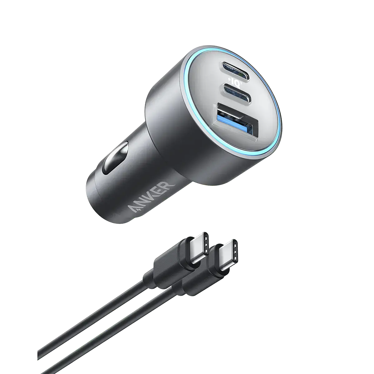 Автомобільний зарядний пристрій Anker 535 USB-C Fast Car 3-Port Charger 67W with USB-C Cable (B27310A1)