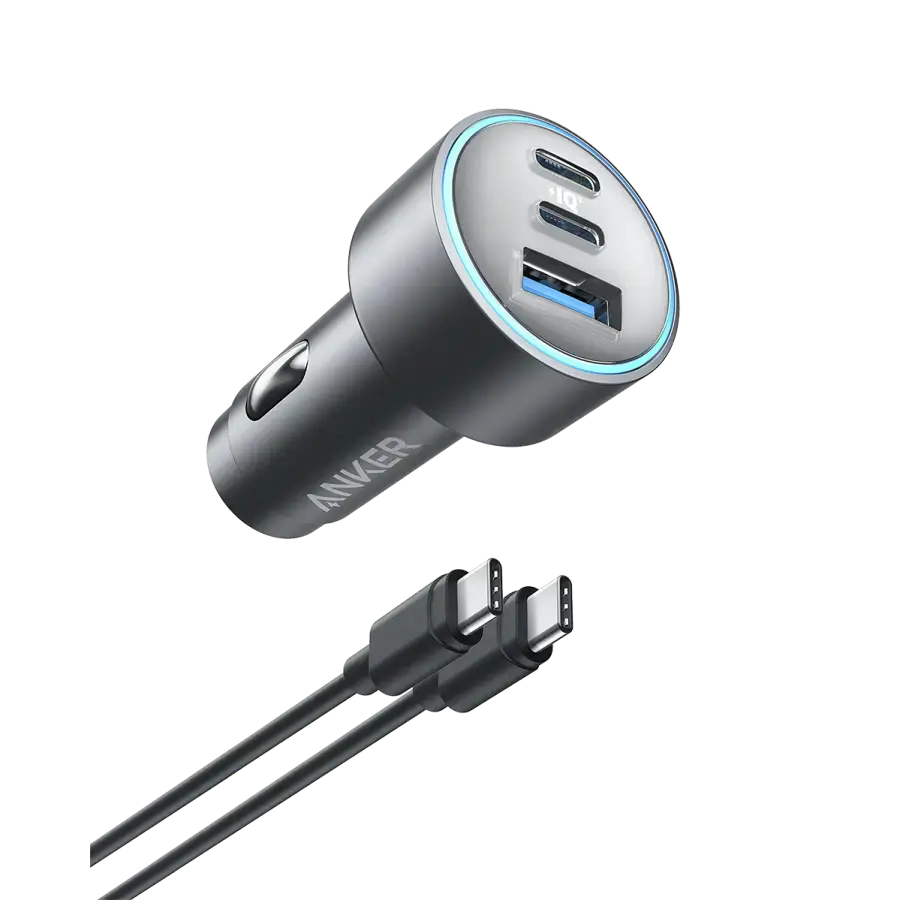 Автомобільний зарядний пристрій Anker 535 USB-C Fast Car 3-Port Charger 67W with USB-C Cable (B27310A1)