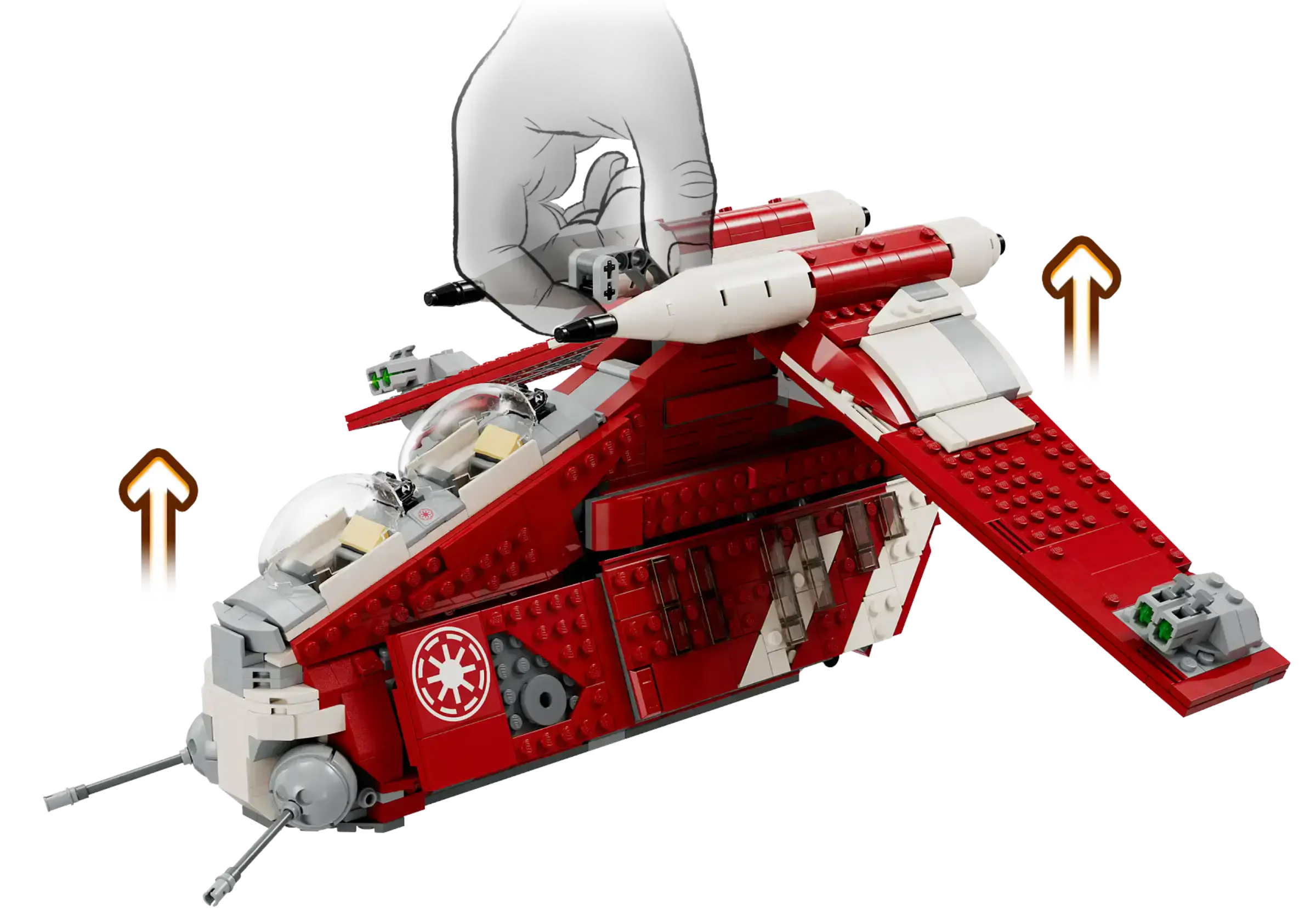 Блочный конструктор LEGO Star Wars Бойовий корабель Корусантської варти (75354)
