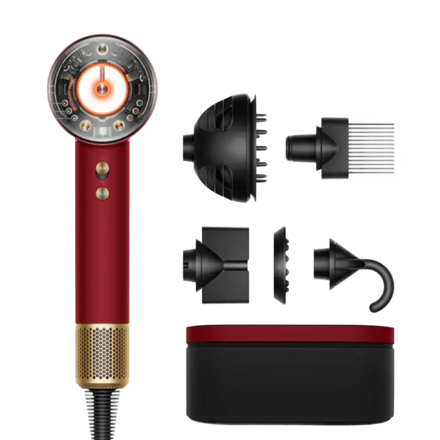 Фен для волосся Dyson Supersonic HD16 Nural Curly+Coily - Red Velvet/Gold (594823-01) EU