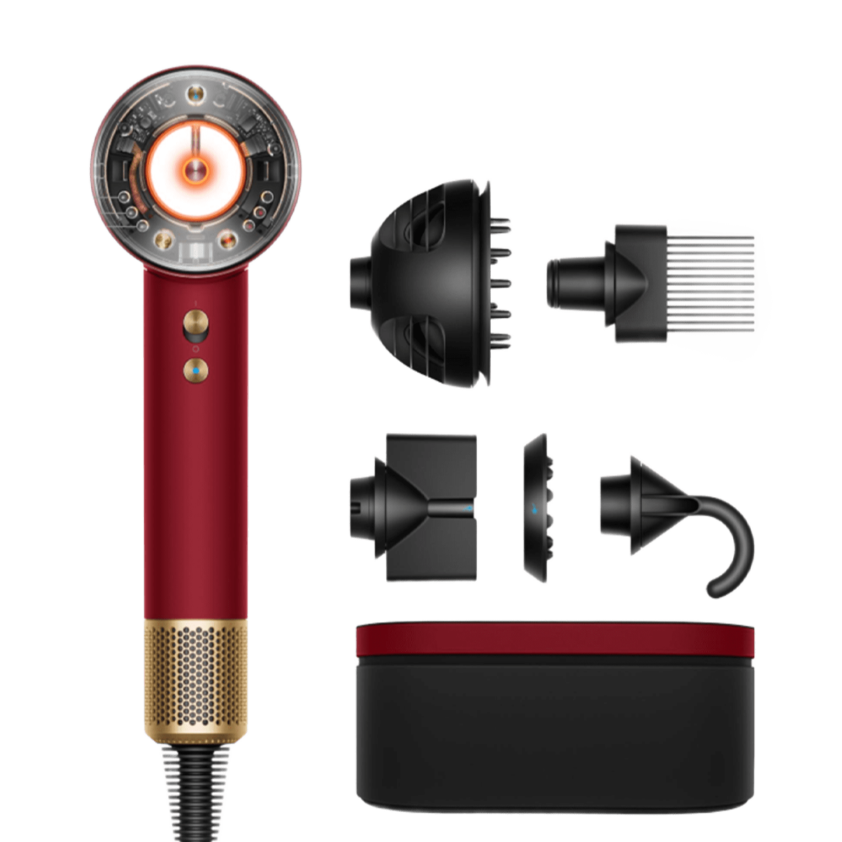 Фен для волос Dyson Supersonic HD16 Nural - Red Velvet/Gold