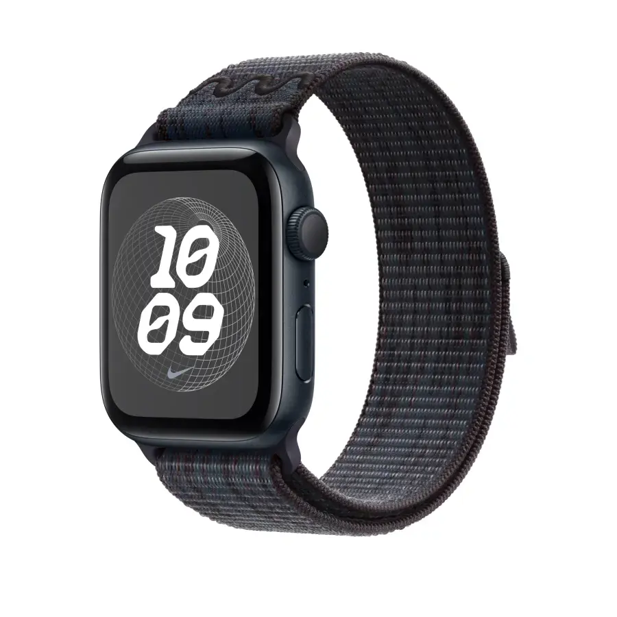 Ремінець Apple Black/Blue Nike Sport Loop для Apple Watch 44/45/46/49mm (MYJD3)
