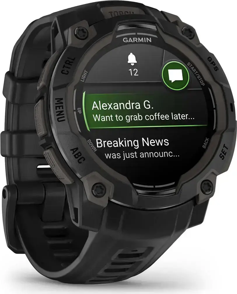 Смарт-годинник Garmin Instinct 3 45mm AMOLED Black with Black Band (010-02936-00)