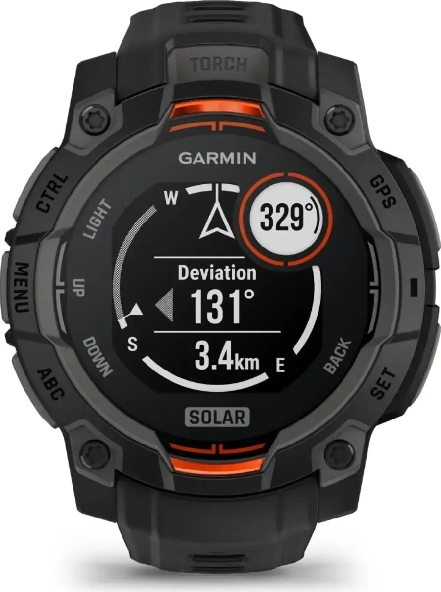Смарт-годинник Garmin Instinct 3 45mm Solar Black with Black Band (010-02934-00)