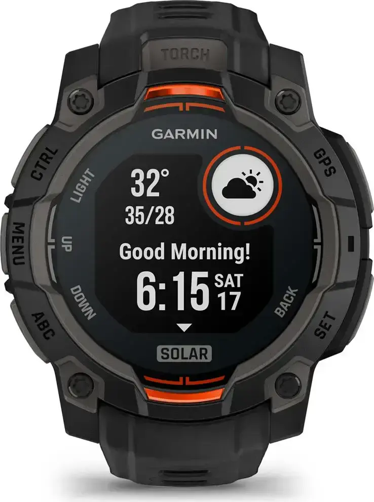 Смарт-годинник Garmin Instinct 3 45mm Solar Black with Black Band (010-02934-00)