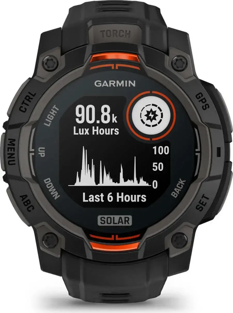Смарт-годинник Garmin Instinct 3 45mm Solar Black with Black Band (010-02934-00)