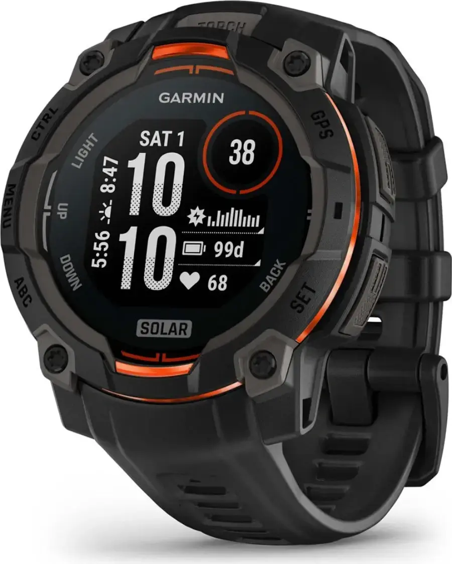 Смарт-годинник Garmin Instinct 3 45mm Solar Black with Black Band (010-02934-00)