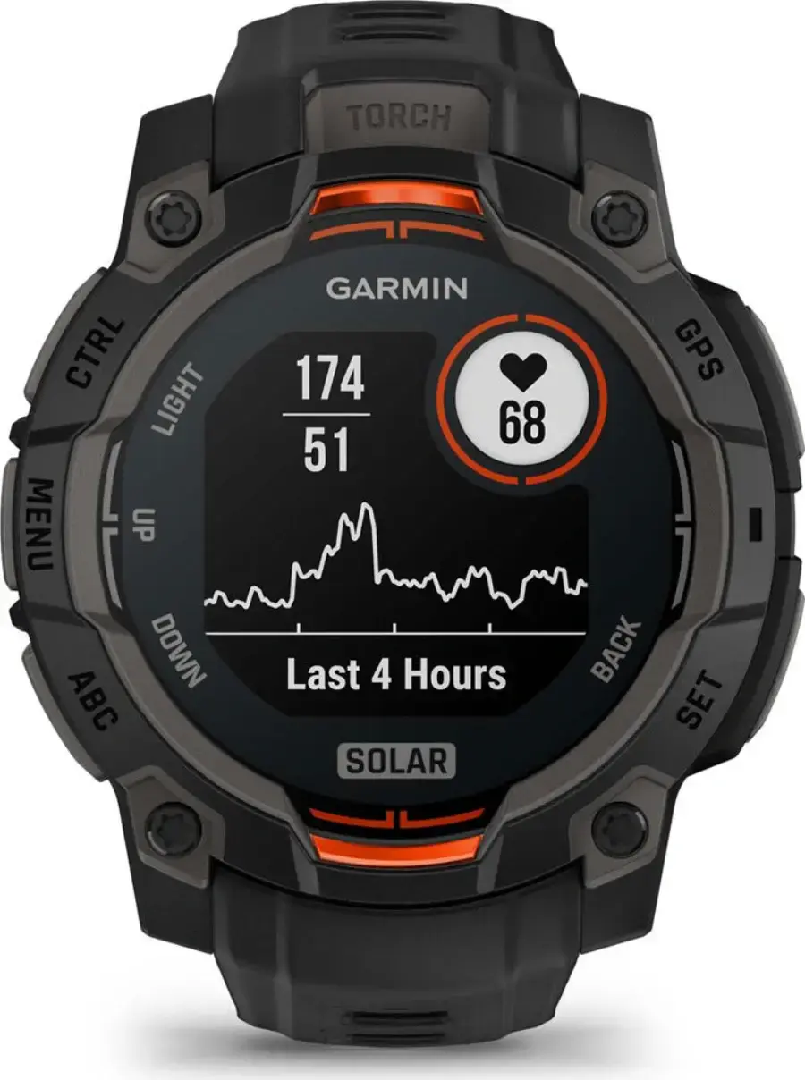 Смарт-годинник Garmin Instinct 3 45mm Solar Black with Black Band (010-02934-00)
