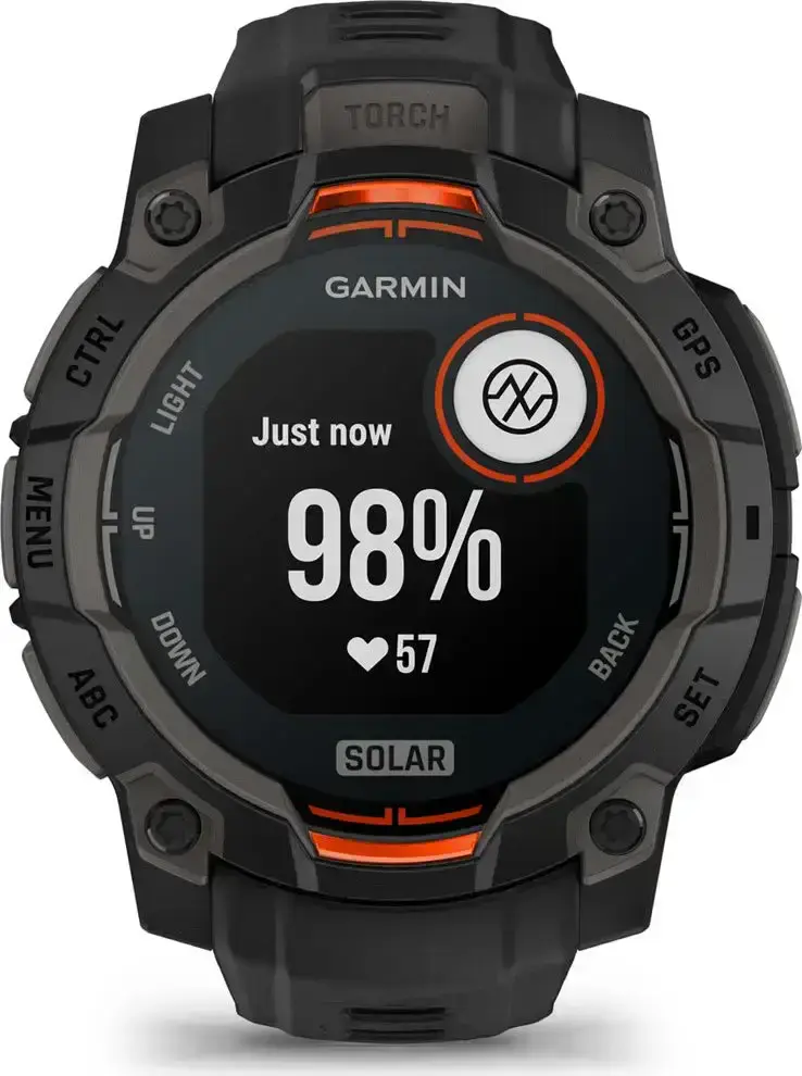 Смарт-годинник Garmin Instinct 3 45mm Solar Black with Black Band (010-02934-00)