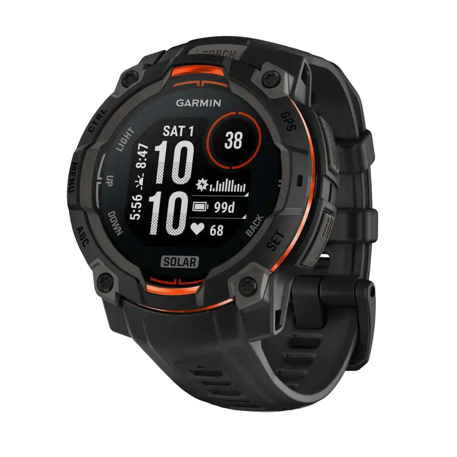 Смарт-годинник Garmin Instinct 3 45mm Solar Black with Black Band (010-02934-00)