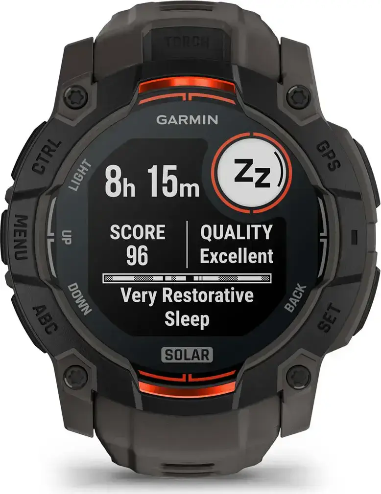 Смарт-годинник Garmin Instinct 3 50mm Solar Black with Charcoal Band (010-02935-00)