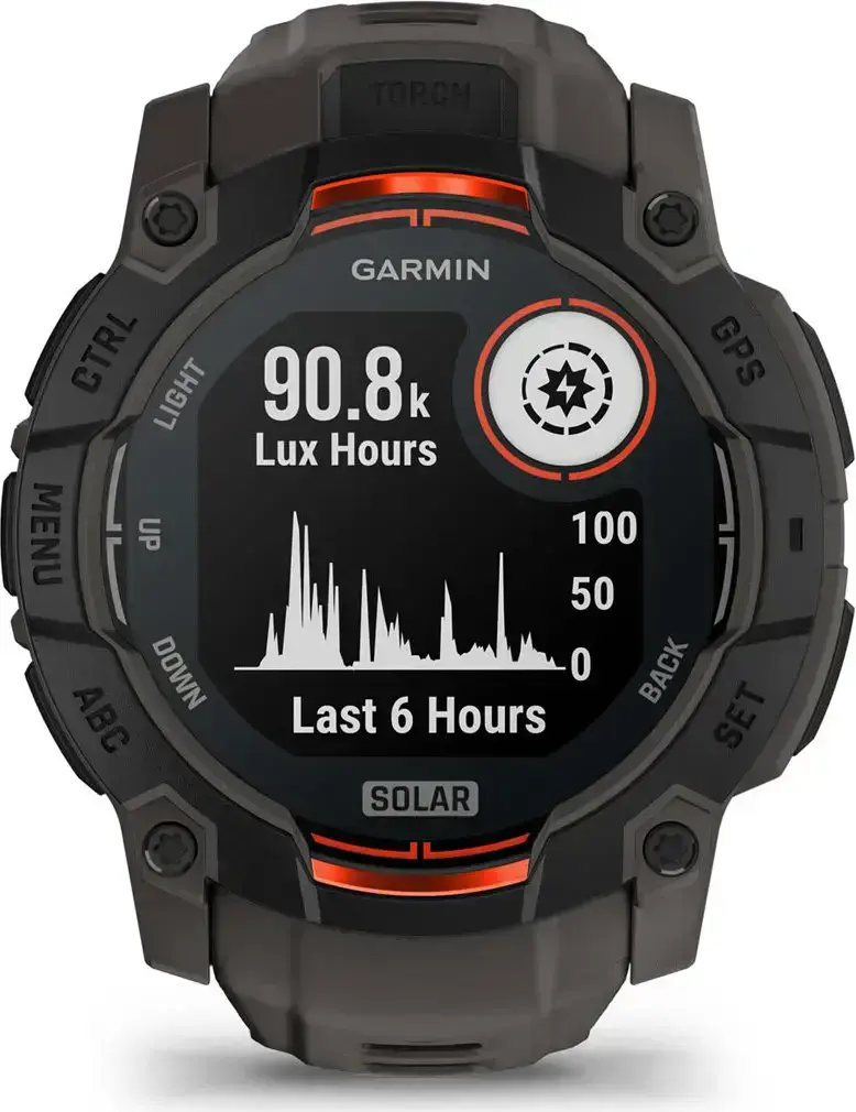 Смарт-годинник Garmin Instinct 3 50mm Solar Black with Charcoal Band (010-02935-00)