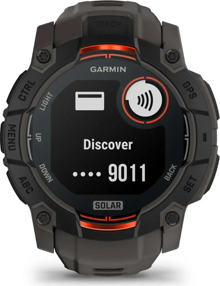 Смарт-годинник Garmin Instinct 3 50mm Solar Black with Charcoal Band (010-02935-00)