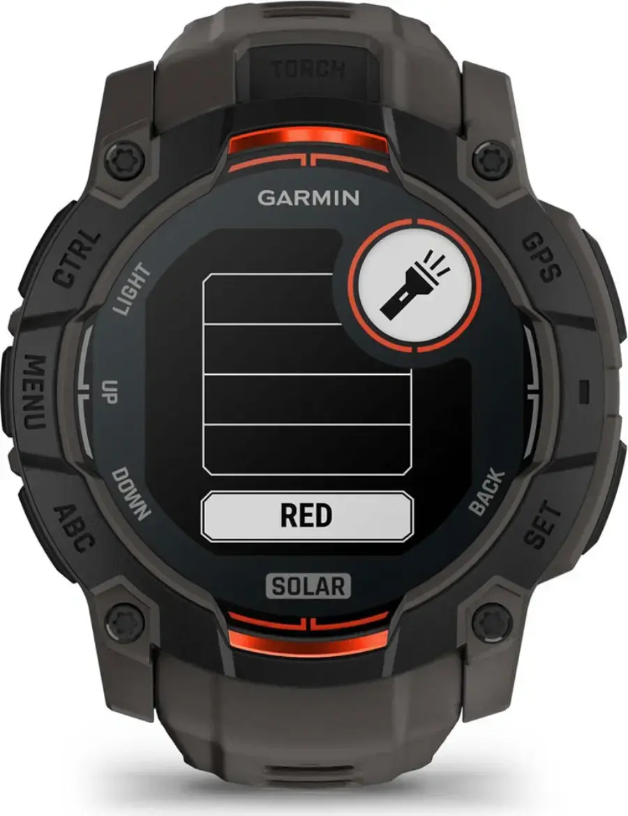 Смарт-годинник Garmin Instinct 3 50mm Solar Black with Charcoal Band (010-02935-00)