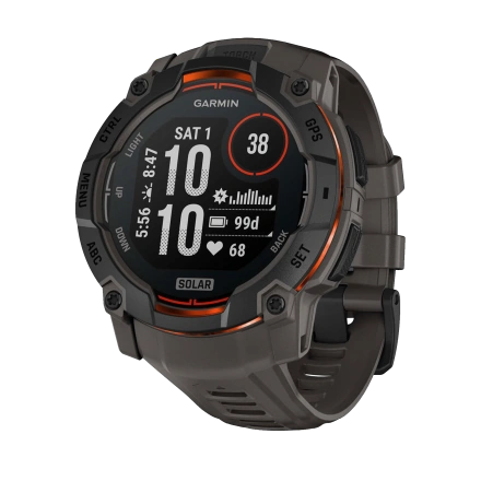 Смарт-часы Garmin Instinct 3 50mm Solar Black with Charcoal Band (010-02935-00)