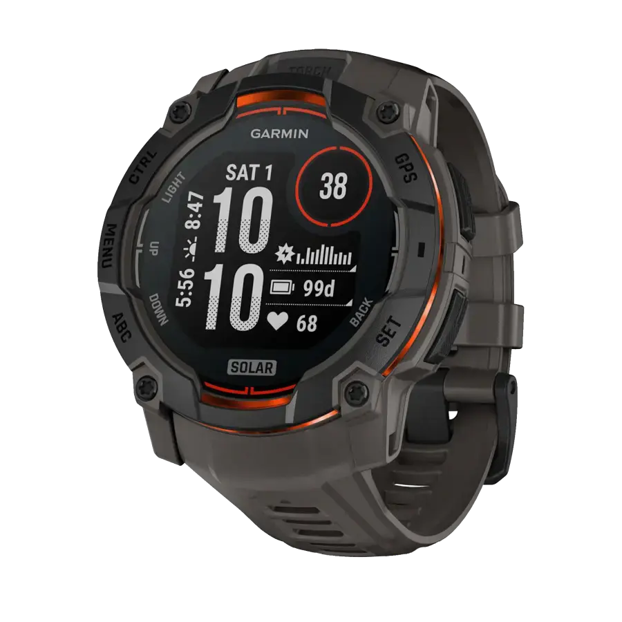 Смарт-годинник Garmin Instinct 3 50mm Solar Black with Charcoal Band (010-02935-00)