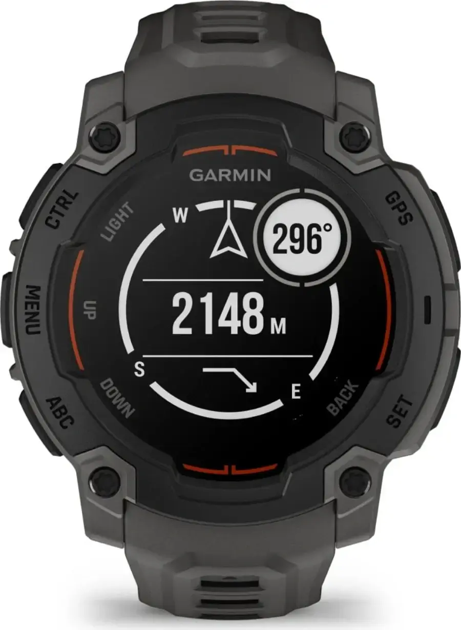 Смарт-годинник Garmin Instinct E 45mm Black with Charcoal Band (010-02933-00)