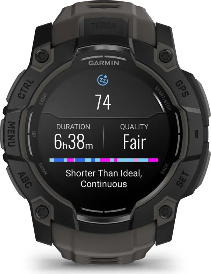 Смарт-годинник Garmin Instinct 3 50mm AMOLED Black with Charcoal Band (010-03020-00)