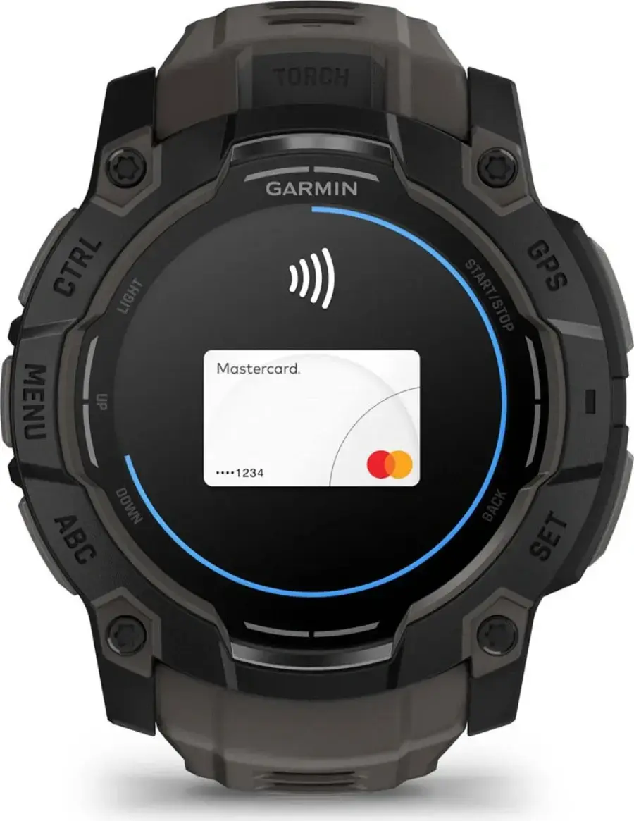 Смарт-годинник Garmin Instinct 3 50mm AMOLED Black with Charcoal Band (010-03020-00)