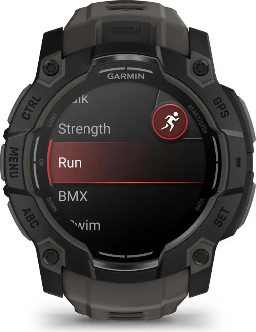 Смарт-годинник Garmin Instinct 3 50mm AMOLED Black with Charcoal Band (010-03020-00)
