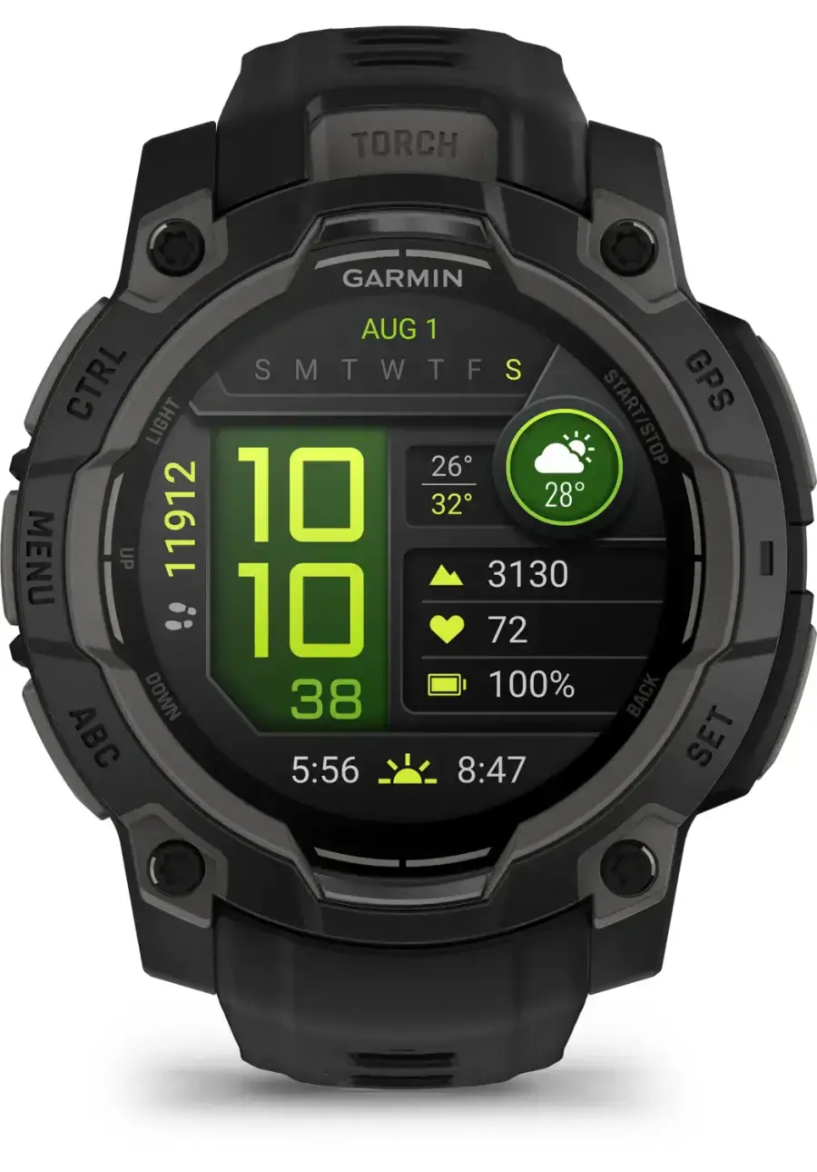 Смарт-годинник Garmin Instinct 3 50mm AMOLED Black with Charcoal Band (010-03020-00)