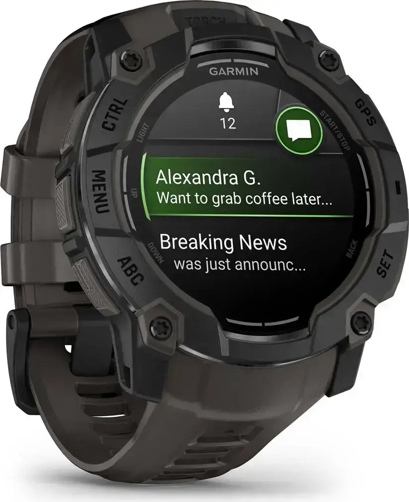 Смарт-часы Garmin Instinct 3 50mm AMOLED Black with Charcoal Band (010-03020-00)