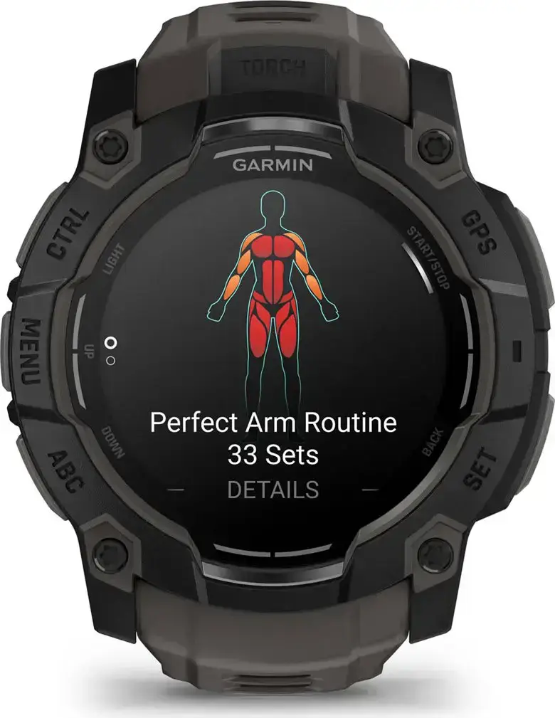 Смарт-часы Garmin Instinct 3 50mm AMOLED Black with Charcoal Band (010-03020-00)