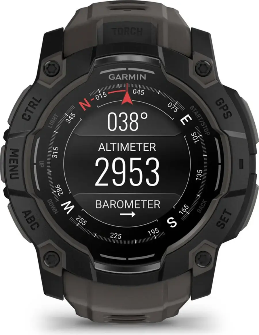 Смарт-годинник Garmin Instinct 3 50mm AMOLED Black with Charcoal Band (010-03020-00)