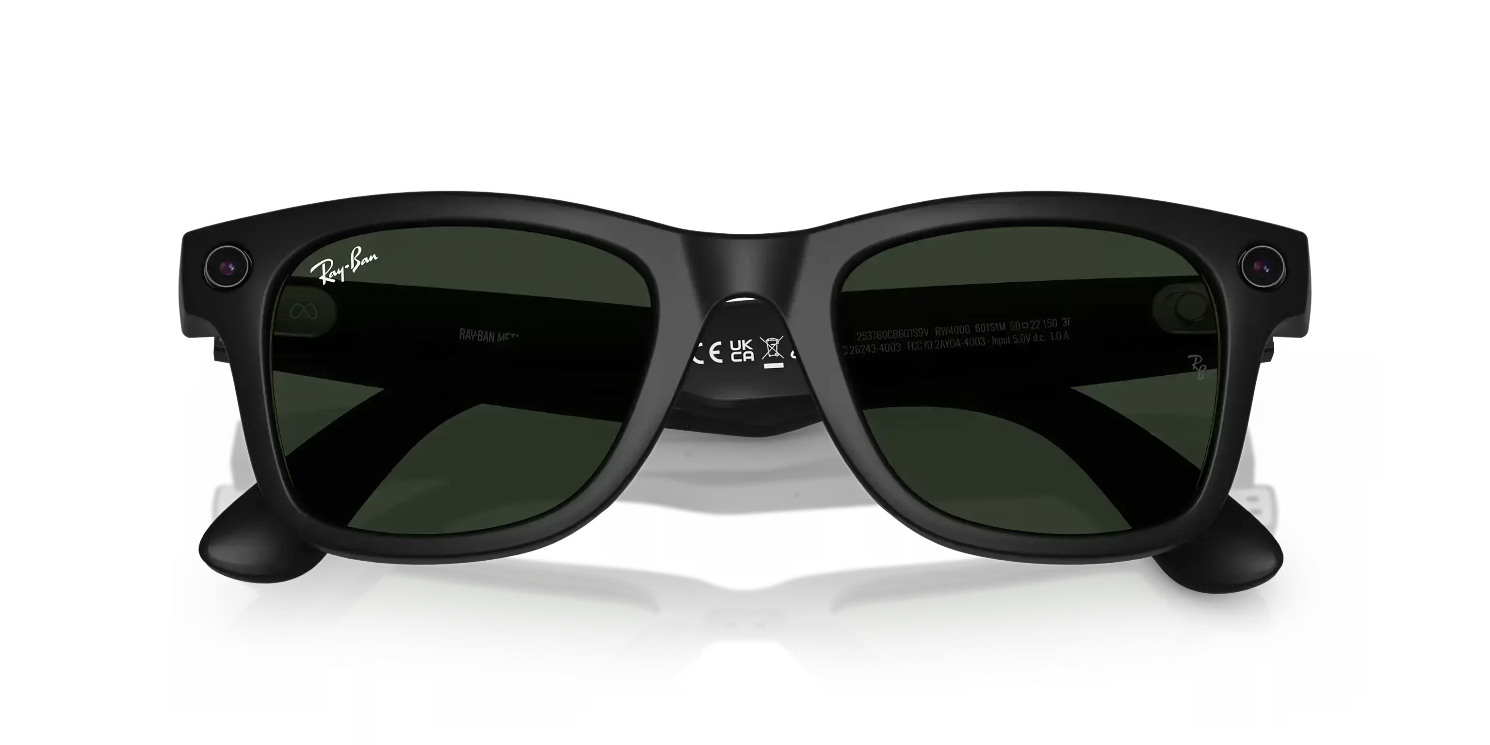 Смарт-окуляри Ray-Ban | Meta Wayfarer Standard - Matte Black / Clear to Graphite Green Transitions (RW4006 601S1M 50-22)