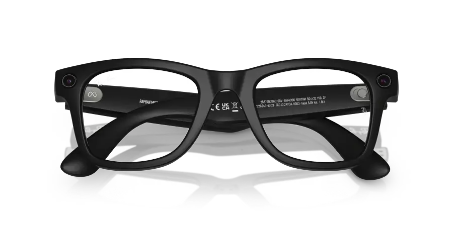 Смарт-окуляри Ray-Ban | Meta Wayfarer Standard - Shiny Black / Clear to Graphite Green Transitions (RW4006 601/SB50 50-22)