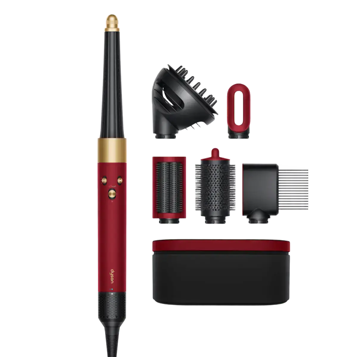 Стайлер для кудрявых волос Dyson Airwrap i.d. Multi-Styler and Dryer Curly to Coily - Red Velvet/Gold (596928-01) EU