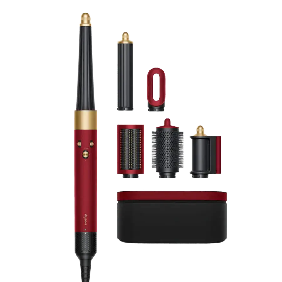 Стайлер для прямых и волнистых волос Dyson Airwrap i.d. Multi-Styler and Dryer Straight to Wavy - Red Velvet/Gold (596926-01) EU