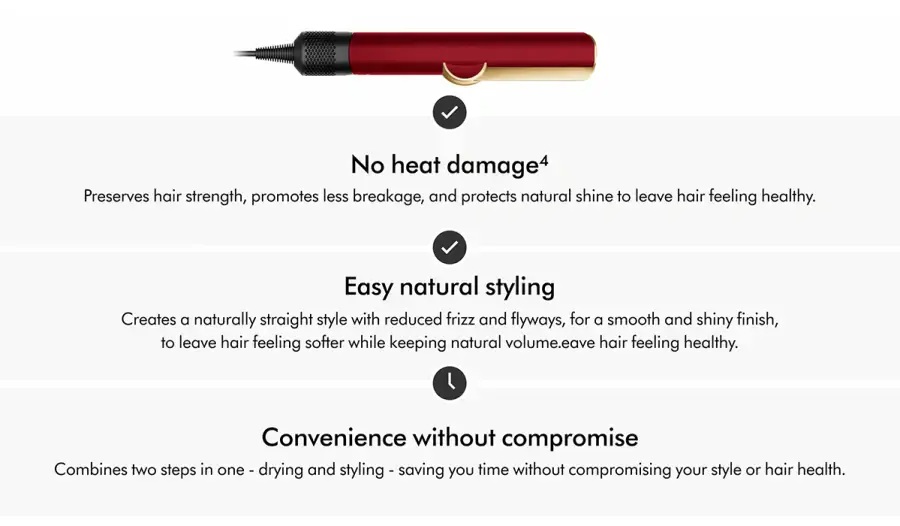 Выравниватель для волос Dyson Airstrait HT01 - Red Velvet/Gold (596931-01) EU