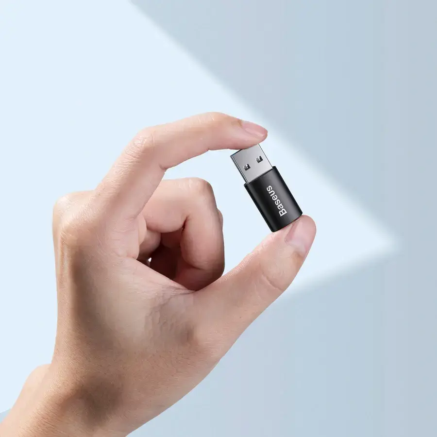 Адаптер Baseus Ingenuity Series Mini OTG Adaptor USB 3.1 to Type-C - Black (ZJJQ000101)